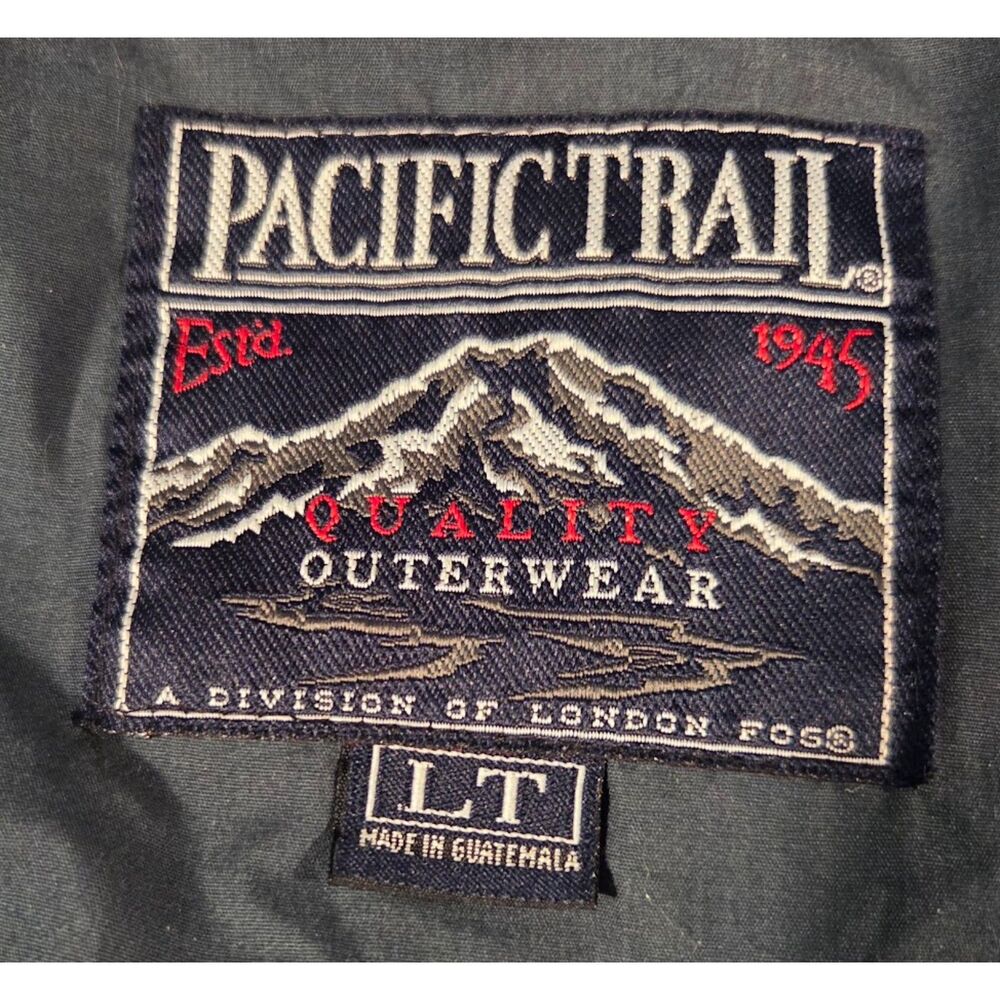 Pacific Trail Men's LT Navy Hooded Windbreaker Rain Jacket Outdoor Coat - Picture 3 of 4